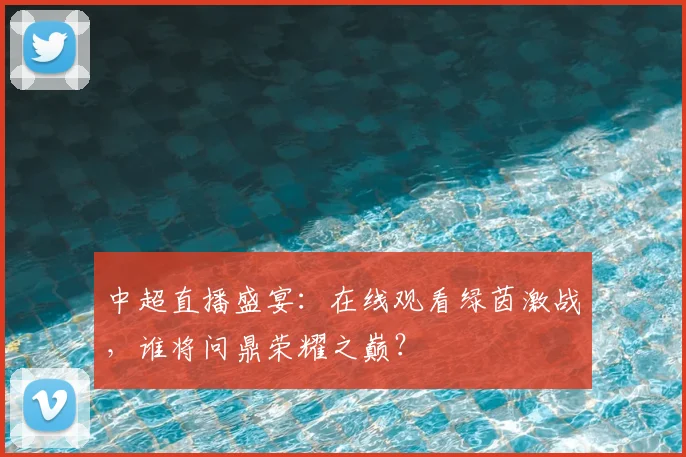 中超直播盛宴：在线观看绿茵激战，谁将问鼎荣耀之巅？